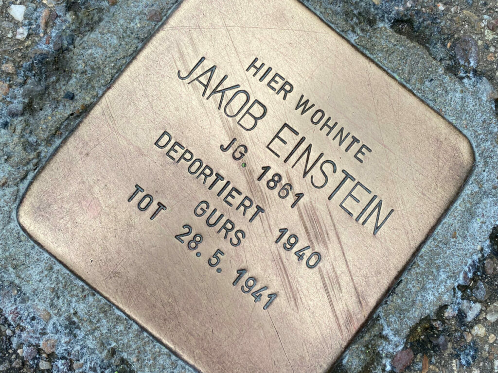 Stolperstein von Jakob Einstein.